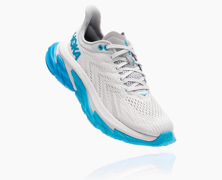 Hoka One One Koşu Ayakkabısı Kadın Beyaz/Mavi - Clifton Edge - OV7241386